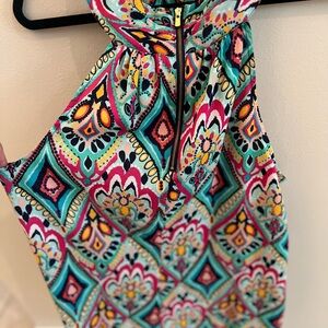 Colorful Geometric Print Dress